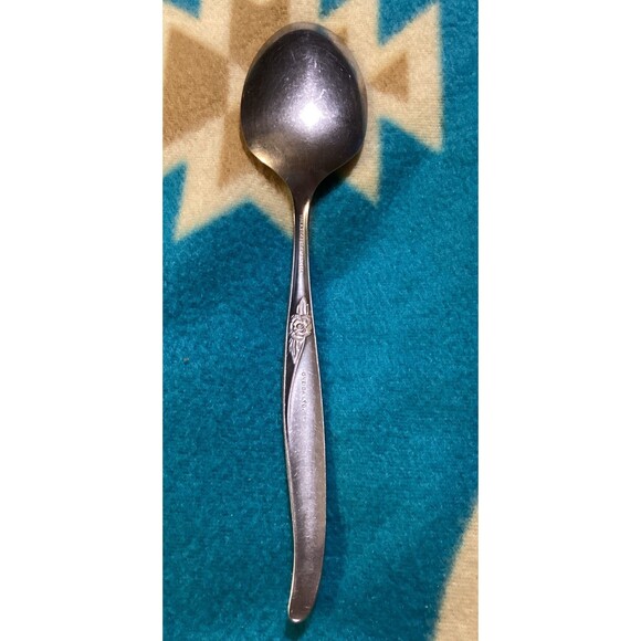 Oneida Ltd Stainless Premier La Rose Serving Spoon Server Wm A. Rogers - Picture 6 of 10